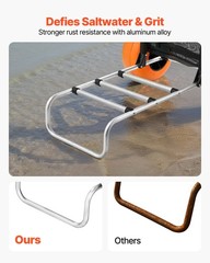 VEVOR Beach Sand Cart Beach Wagon for Sand 12 in Foam Wheels Beach Gardening