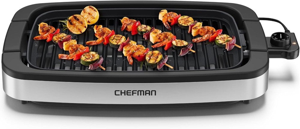 Chefman Smokeless Indoor Electric Grill w/Adjustable TemperatureControl(OpenBox)