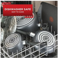 T-fal Easy Care Nonstick Cookware, Jumbo Cooker, 5 Quart, Grey