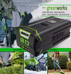 For Greenworks 80V Li-ion Battery 5.0Ah /8.0Ah PRO 80V GBA80200 GBA80600 2601302
