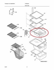 Top Pan Meat Drawer Compatible with Frigidaire Electrolux Refrigerator 240342830