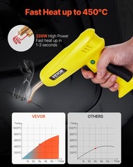 VEVOR Plastic Welder 220W Plastic Welder Gun Kit with 800 Staples & 56 Rods