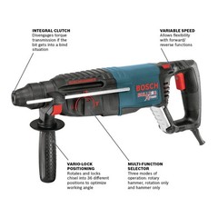 Bosch 11255VSR-RT 120V 8.0 Amp SDS-Plus 1″ Rotary Hammer Certified Refurbished