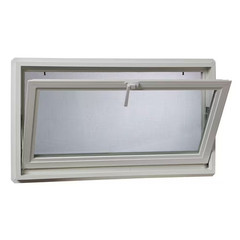 32.25 In. X 24.25 In. White Double-Pane Insulated Glass Hinged Vinyl Hopper Insw