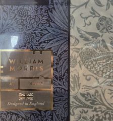 WILLIAM MORRIS QUEEN duvet set STRAWBERRY THIEF TONAL-SOFT MINERAL 100% cotton