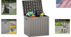 Compact 31 Gallon Waterproof Storage Bin for Outdoor Essentials – Easy Assembly