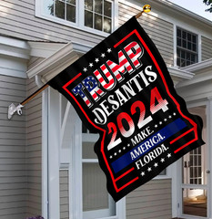 Trump Desantis 2024 Make America Florida Election House Flag – Garden Flag