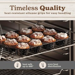 10-Piece Nonstick Stackable Bakeware Set Durable Easy-Release Black