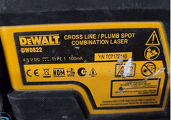 DeWalt DW0822 Self-Leveling Cross Line Plumb Spot Laser Level, with Storage Case