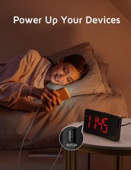 GOLOZA Projection Alarm Clock, Digital 7*3*1.5in, Red Digit+red