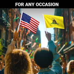 USA & Gadsden Don’t Tread On Me Car Flag 11×17 In Both Double Sided Printed 150D