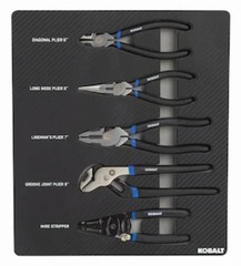 KOBALT 9 Piece Tool Set 6 Pliers, 2 Adjustable Wrenches and Wire Strippers
