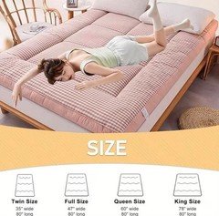 Portable Rollable Tatami Futon Mattress, Ideal for Floor Sleeping, Guest Beds