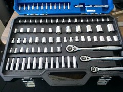 Kobalt Mechanics Chrome Tool Set, SAE, Metric – Hard Case Free US Shipping