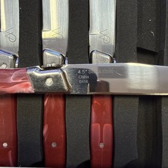 New Wolfgang Puck 8 Piece 4.5 Inch Steak Knife Set High Carbon Steel