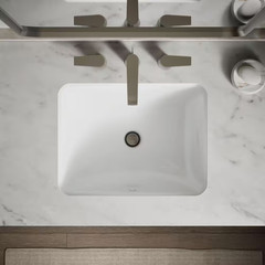 Caxton 20.4 In. X 19.75 In. Undermount Bathroom Sink in White Vitreous China