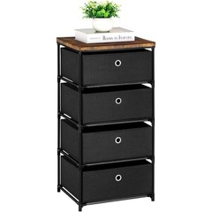 Fabric Storage Chest Organizer with 4 Drawers for Closet Dorm, Bedroom, Hallway
