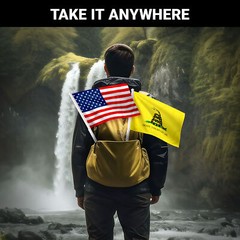USA & Gadsden Don’t Tread On Me Car Flag 11×17 In Both Double Sided Printed 150D