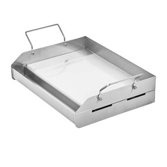 17×13 in Flat Top Griddle Stainless Steel Universal BBQ Grill Pan Cookware