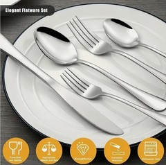 60/20pcs Stainless Steel Silverware Set – Heavy Duty Commercial New