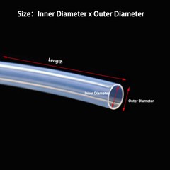 PTFE Tube Tubing Pipe 1mm-32mm ID 2mm-36mm OD High Temp Resistance Clear Tube