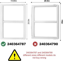 Crisper Drawer Cover Frame Compatible with Frigidaire Refrigerator 240364787