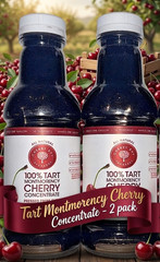 Tart Montmorency Cherry Concentrate (2 Pack 16 Oz Bottle) All Natural Juice NEW
