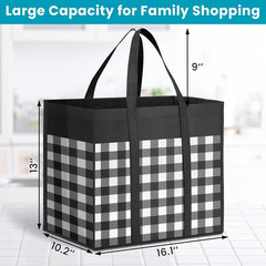WOWBOX Reusable Grocery Bags,4-Pack, Foldable Reusable Shopping Tote Bags Bulk w
