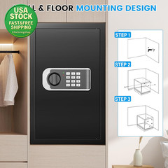 Large Home Safe 4.6 Cuft Fireproof Waterproof Security Box Digital Keypad