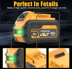 2/4Pack For DEWALT FLEXVOLT 20V/60V MAX 12.0Ah Lithium Battery DCB609-2 DCB612