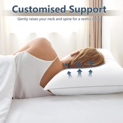 Pillow Queen Supportive Bed Pillow for Side Back Sleepers OEKO-TEX 2 Pack
