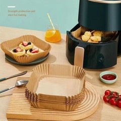 New Air Fryer Disposable Paper Liner Non-stick Baking Oil-proof Liners Square