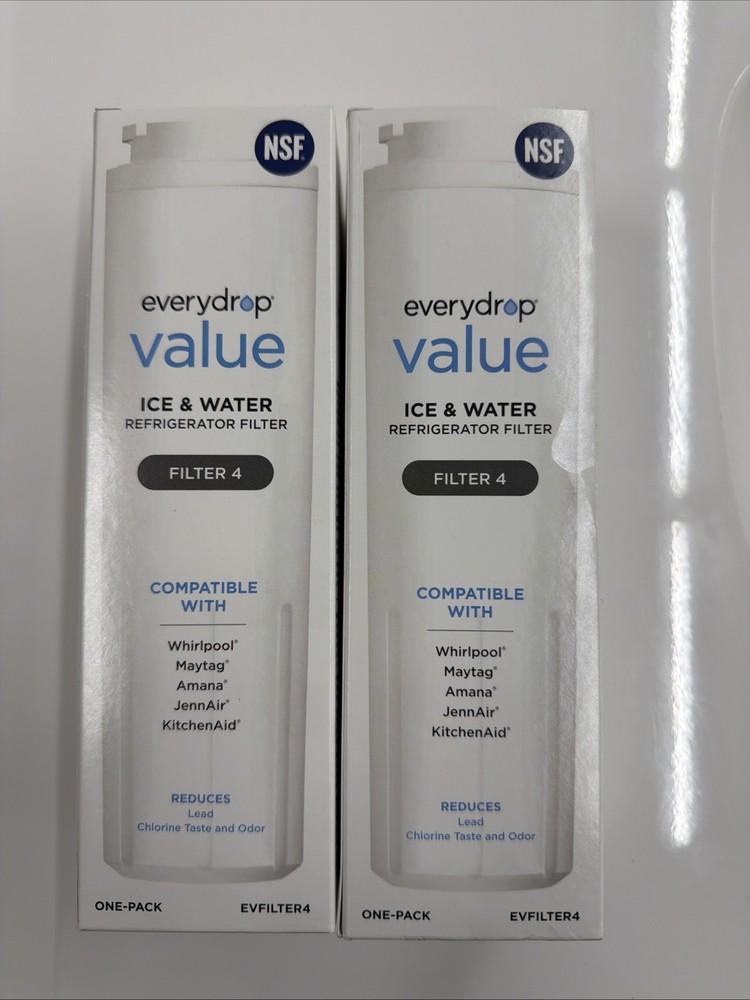 Pack Of 2! NSF EveryDrop Ice and Water Refrigerator Filter 4- New-Lot of 2