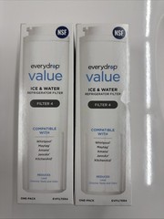 Pack Of 2! NSF EveryDrop Ice and Water Refrigerator Filter 4- New-Lot of 2