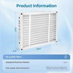 X6673 Air Filter Compatible with Lennox X6673 HCF20-11,FC100A1037 MERV 11 AC …