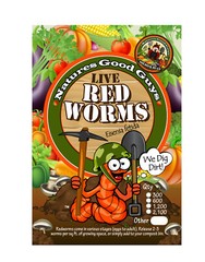 NaturesGoodGuys Live Red Worms 600 Adults – Red Wigglers