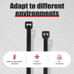 APIELE Cable Zip Ties 600 Pack BLACK Assorted Sizes 4 6 8 10 12 inch…