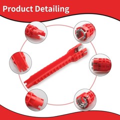 8 IN 1 Multi tool Faucet Sink Installer Pipe Wrench For Plumbers & Homeowners