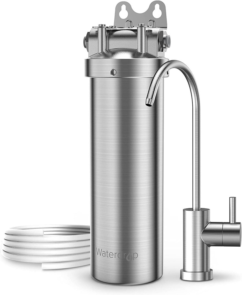 Waterdrop BS08 Under Sink Water Filter, Stainless Steel, 1 Year Lifetime