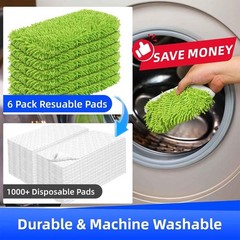 Mop Head Cover Chenille Microfiber Reusable Machine Washable Replacement