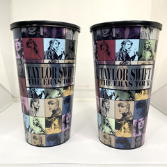 LOT OF 2-Taylor Swift THE ERAS TOUR Movie 32 oz Plastic Cups w/lids
