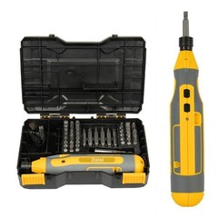 4V Cordless Screwdriver Kit Electric USB Rechargeable Power Tool 43pcs Bits Set