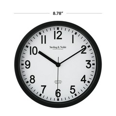 Mainstays Basic Indoor 8.78″ Black Analog Round Modern Wall Clock