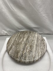 101 Copenhagen Stoneware Enkei Large Travertine Tray 15.5 x 18.5in Silver