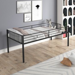 Twin Over Twin & Twin Triple Bunk Bed Platform Bed Frames For Kids Teens Adults