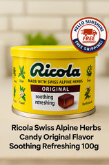 Ricola Swiss Alpine Herbs Candy Original Flavor 100g Tin | Soothing & Refreshing