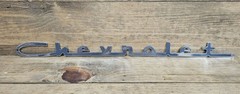 Chevrolet Script Chrome Steel Sign