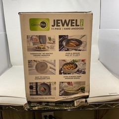 GreenPan Jewel Pro 11-Piece Ceramic Non-Stick Cookware Set Taupe *Damaged Box*