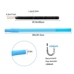 2-Piece Dryer Vent Lint Remover Vacuum Hose Attachment Cleaner Kit with Brush