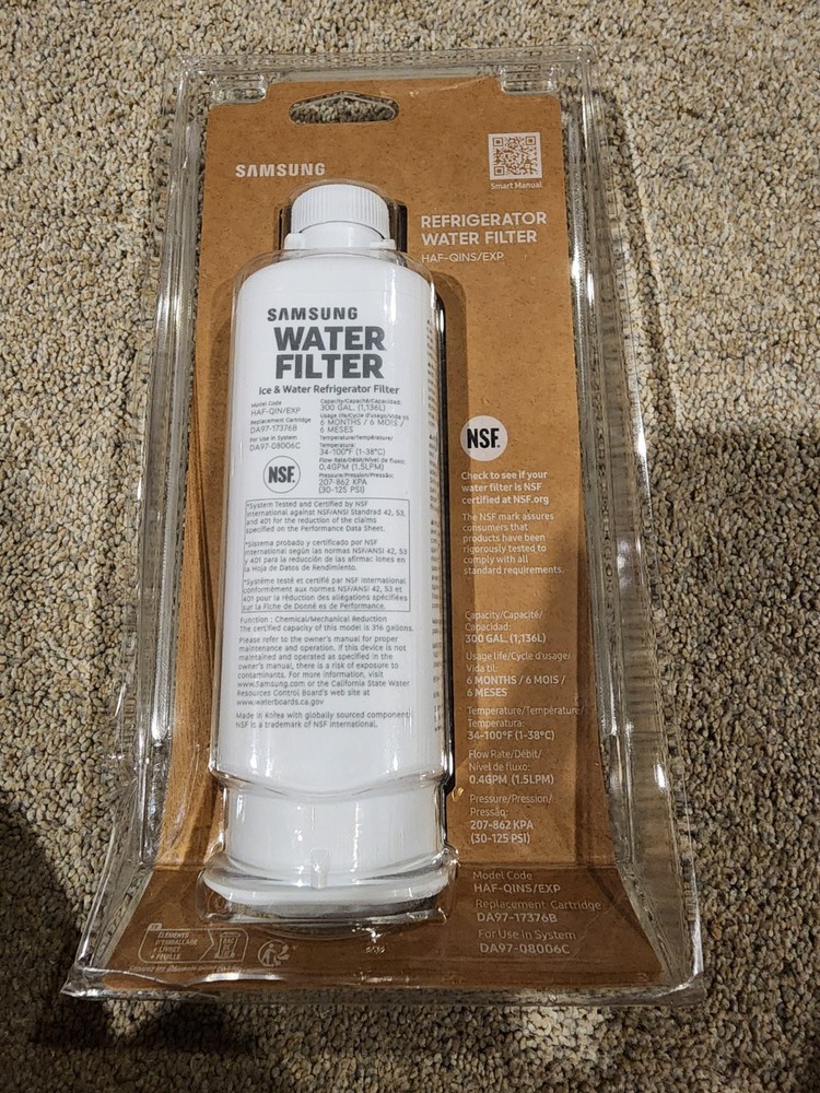 Samsung HAF-QINS/EXP Refrigerator Water Filter (Model DA97-17376B).